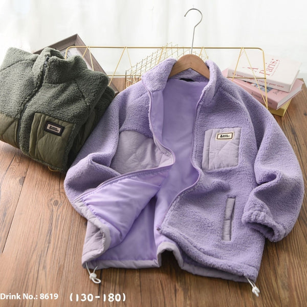 Chaqueta Polar Gruesa con Cierre - Abrigo Casual de Forro Polar