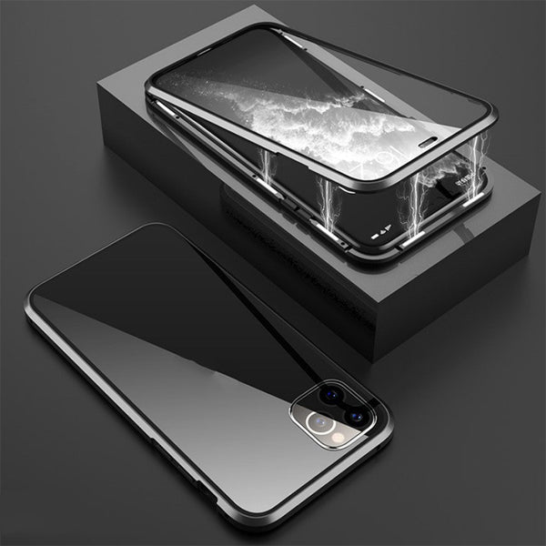 Funda Transparente para Teléfono con Protección de Cristal y Metal