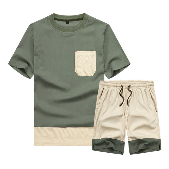 Traje Deportivo Talla Grande Hombre con Contraste de Color