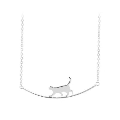 Collar de Plata 925 con Gato Curvo - Image 10