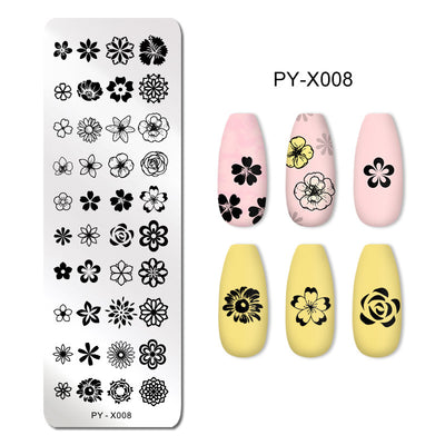 Placa de Acero para Estampado de Uñas con Película Azul - Plantilla de Transferencia - Image 9