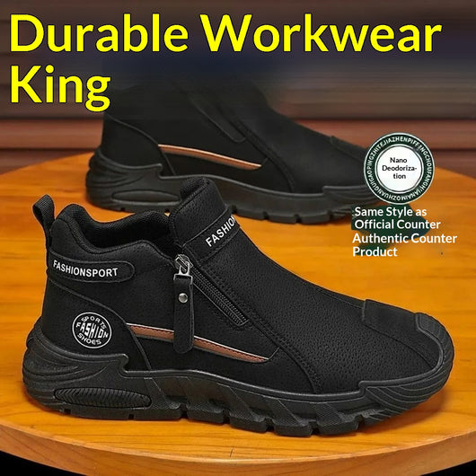 Zapatos de Trabajo Antideslizantes para Hombre con Cierre de Cremallera - Image 4