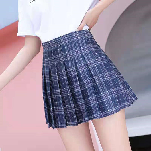 Falda Plisada Cintura Alta Corte A para Mujer - Image 7