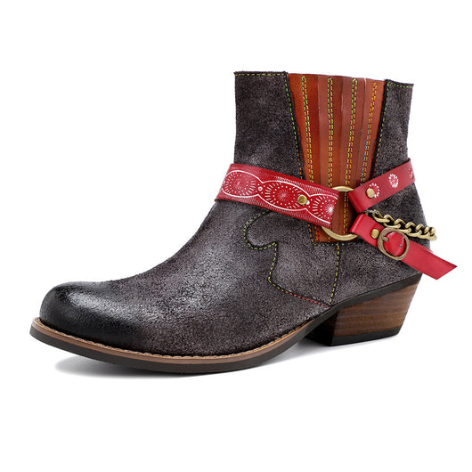 Botas Vaqueras Artesanales con Acabado Esmerilado para Mujer - Image 2