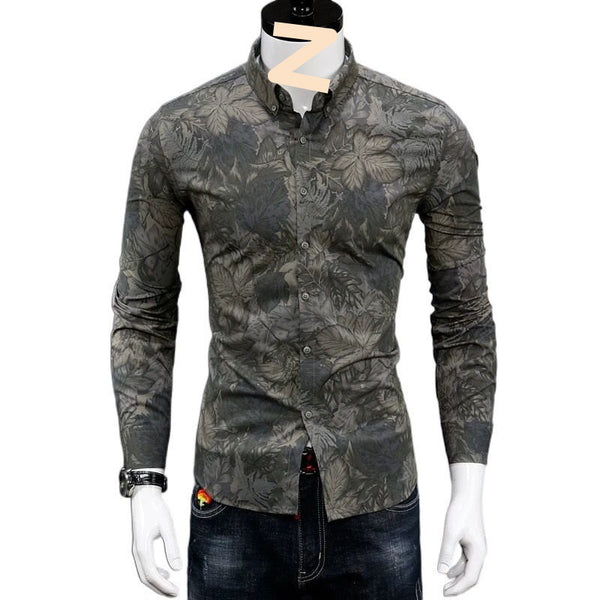 Camisa Estampada Casual para Hombre - Diseño Moderno y Versátil