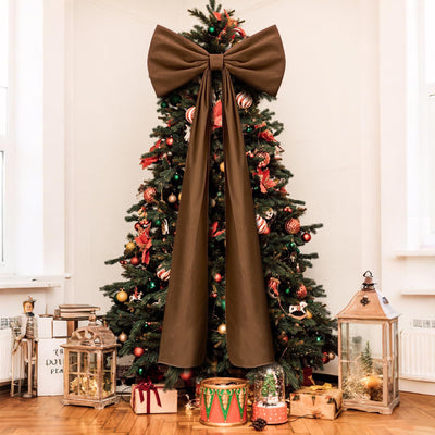 Moño Navideño de Terciopelo Oversized para el Hogar - Image 18