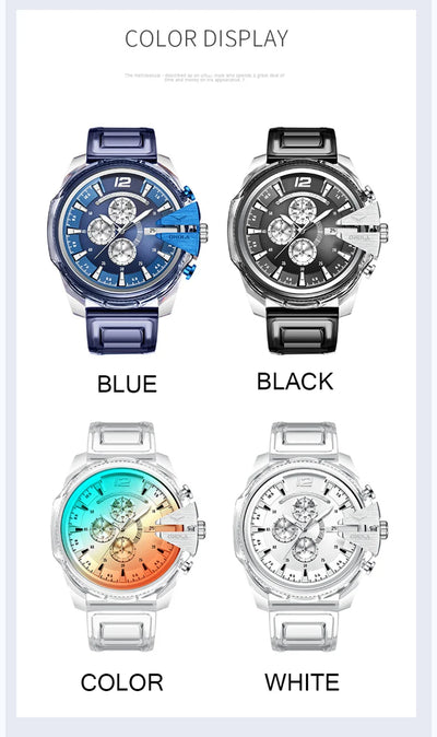 Reloj de Cuarzo Impermeable Unisex con Correa de Plástico - Image 12