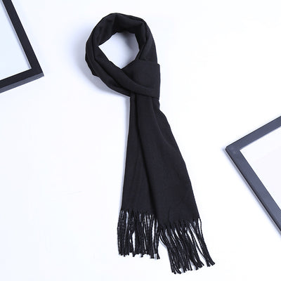 Bufanda Masculina de Color Sólido para Otoño e Invierno - Image 8