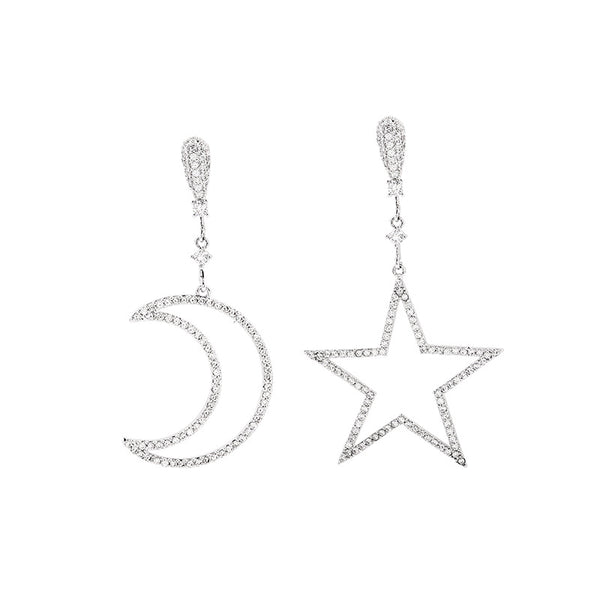 Aretes Asimétricos Luna Estrella para Mujer - Image 5