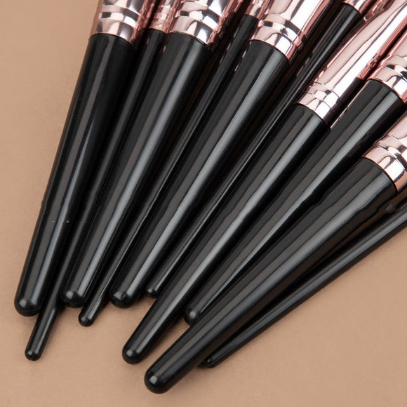 Set Completo de Brochas de Maquillaje Profesional - Polvo, Base y Sombras