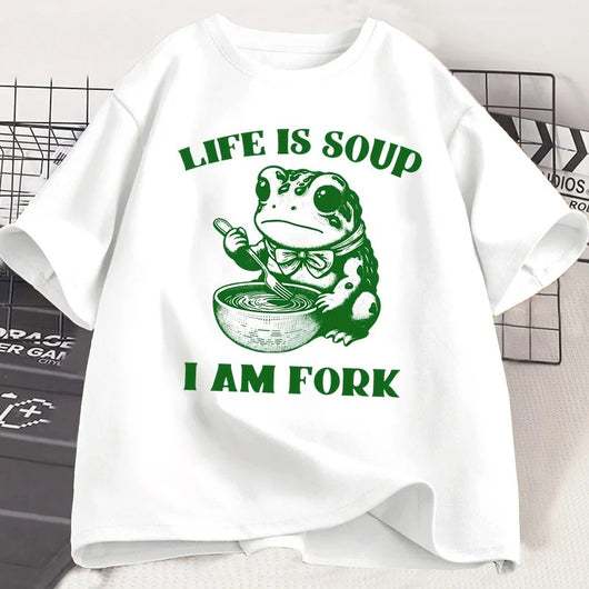 Camiseta Suelta de Manga Corta Cuello Redondo para Hombre y Mujer - Image 10