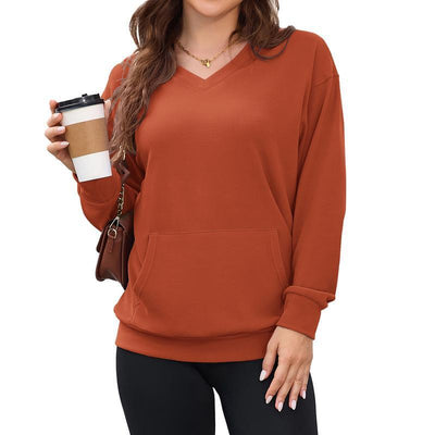 Blusa Larga de Manga Larga para Talla Grande - Otoño e Invierno - Image 5