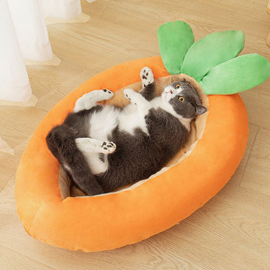 Tapete Doble Cara para Arenero de Gato Diseño Zanahoria Lavable y Removible