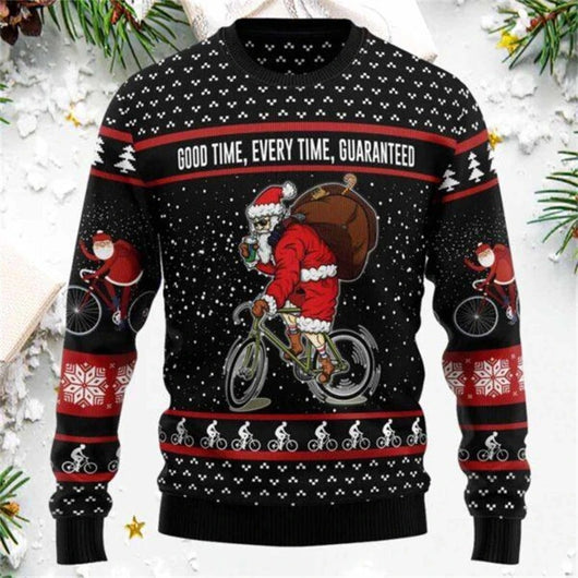 Sudadera Navideña con Capucha y Gráfico 3D de Papá Noel - Image 10