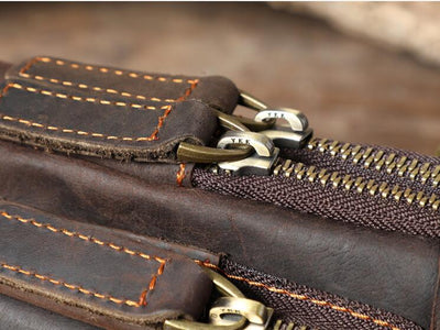 Bolsa Bandolera de Cuero Genuino para Hombre - Estilo Vintage - Image 16