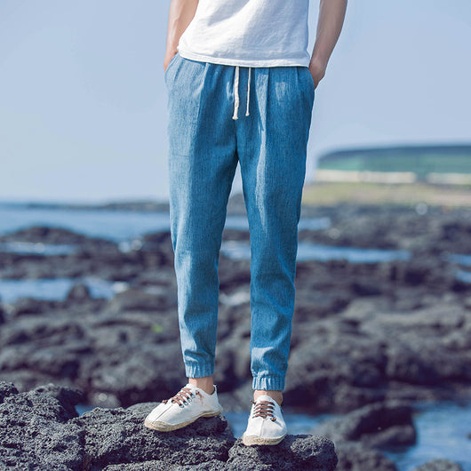 Pantalones Cortos de Lino Plisados para Hombre - Cómodos y Versátiles - Image 5