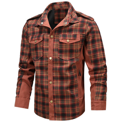 Chaqueta Camisa Casual a Cuadros para Hombre - Image 5
