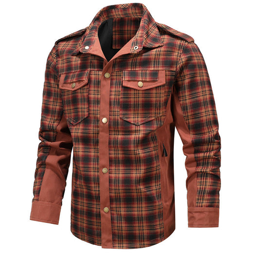 Chaqueta Camisa Casual a Cuadros para Hombre - Image 5