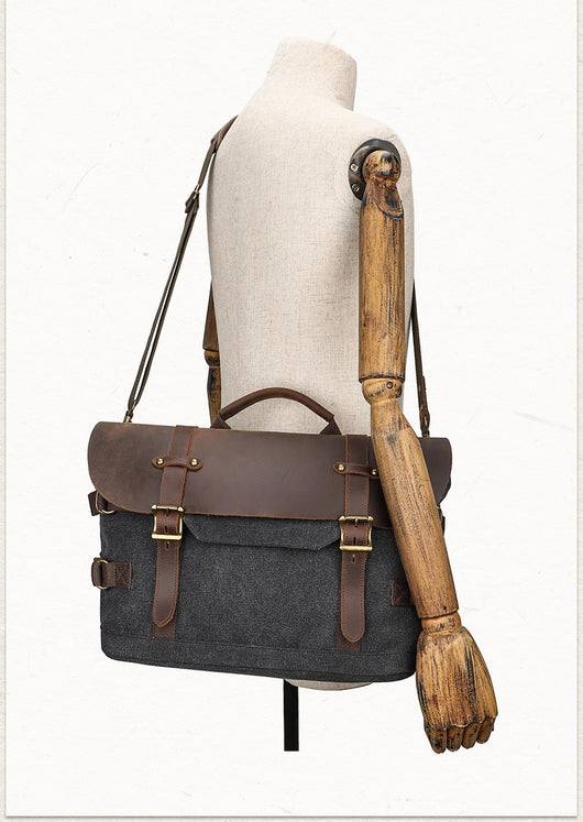Bolsa Mensajero de Lona para Hombre - Estilo Casual - Image 13