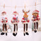 Adorno Navideño Muñeca Tela Cuadros - Colgante Decorativo