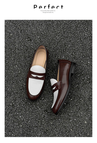 Zapatos Casuales de Cuero para Hombre - Diseño Versátil sin Cordones - Image 12