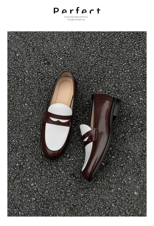 Zapatos Casuales de Cuero para Hombre - Diseño Versátil sin Cordones - Image 12