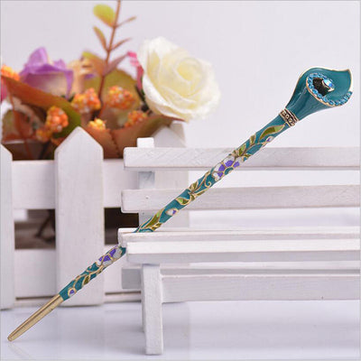 Pasador de Cabello Cloisonné Antiguo Chino para Dama - Image 13
