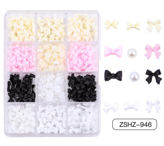 Set de Adornos Navideños de Resina con Lazos y Moños Mixtos - Image 43