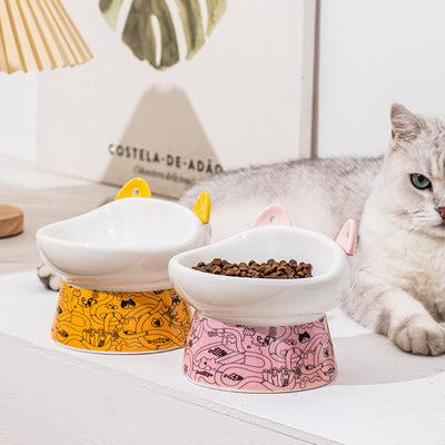 Comedero Elevado para Gatos Cerámico con Protección Antivolcamiento - Image 18