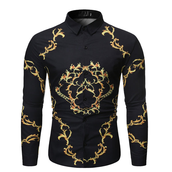 Camisa Casual Slim Fit con Estampado Floral para Hombre