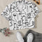 Camisa Estampada de Solapa Única Largo Medio