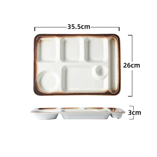 Plato Divisor de Cerámica con Compartimentos Múltiples - Image 10