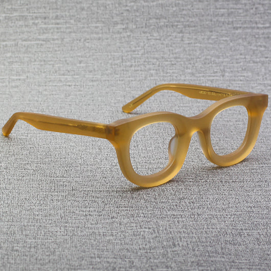 Gafas Cuadradas Retro con Marco Grueso Negro Mate y Bordes Anchos - Image 3