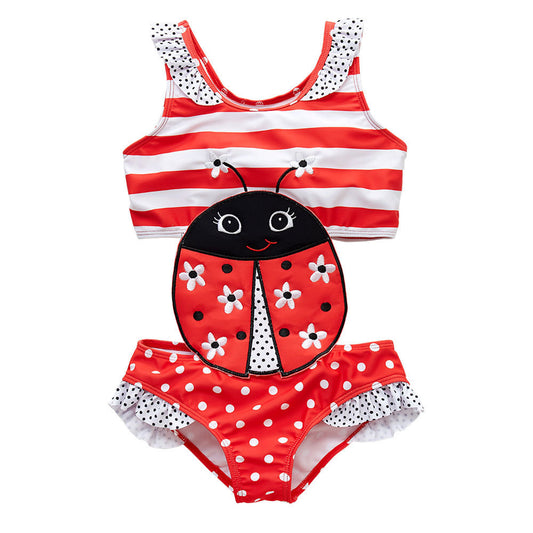 Traje de Baño Enterizo para Niñas - Diseño Fuente Térmica