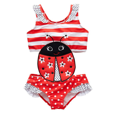 Traje de Baño Enterizo para Niñas - Diseño Fuente Térmica