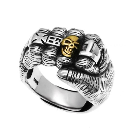 Anillo de Plata Esterlina con Cruz para Dedo Índice - Diseño Pesado Masculino - Image 5