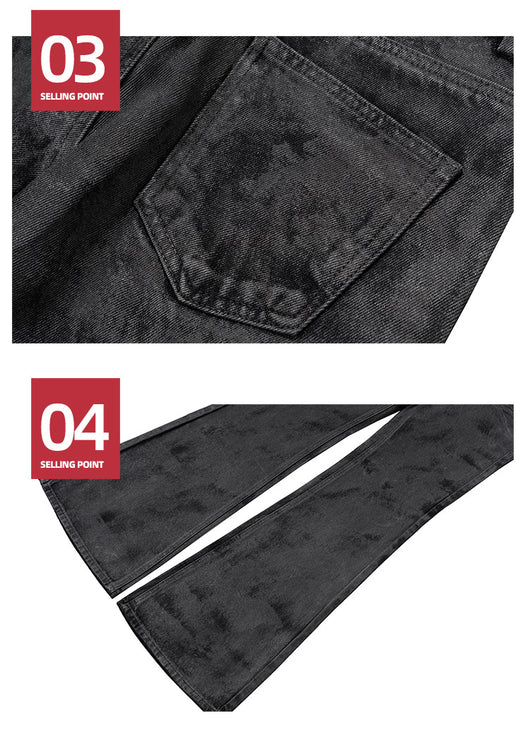 Pantalones Negros de Pierna Ancha con Corte Slim - Image 14