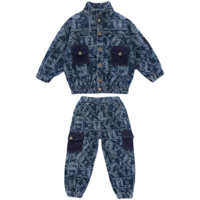 Traje de Mezclilla Infantil con Estampado Minimalista - Image 7
