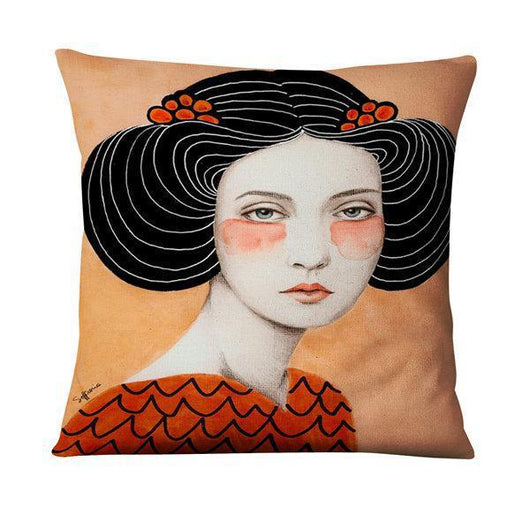 Funda de Almohada de Lino con Diseño Pintado Diario - Image 50