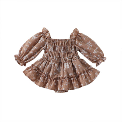Enterizo Infantil Floral con Hombros Descubiertos para Niñas - Image 5