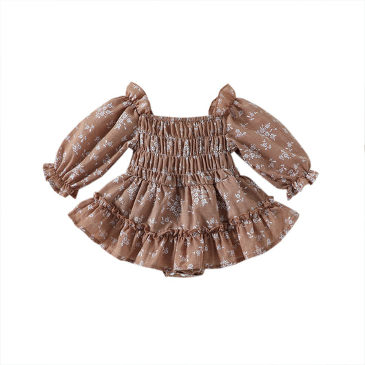 Enterizo Infantil Floral con Hombros Descubiertos para Niñas - Image 5