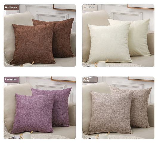 Almohada de Lino y Algodón para Sofá - Diseño Liso y Elegante - Image 28
