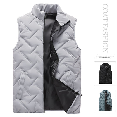 Chaleco Acolchado de Plumón para Hombre - Abrigo Suelto Otoño Invierno - Image 3