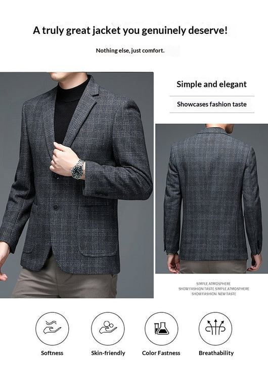 Blazer Cuadros Hombre Elegante para Negocios - Image 14
