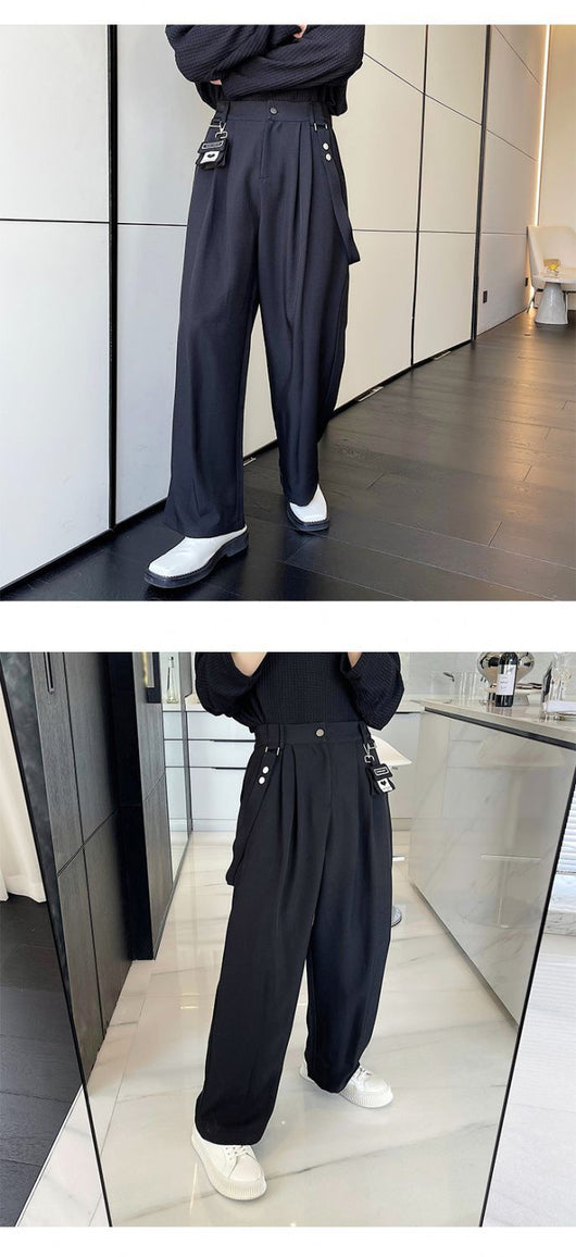 Pantalones Casuales Holgados para Hombre con Pierna Ancha y Caída Larga - Image 10