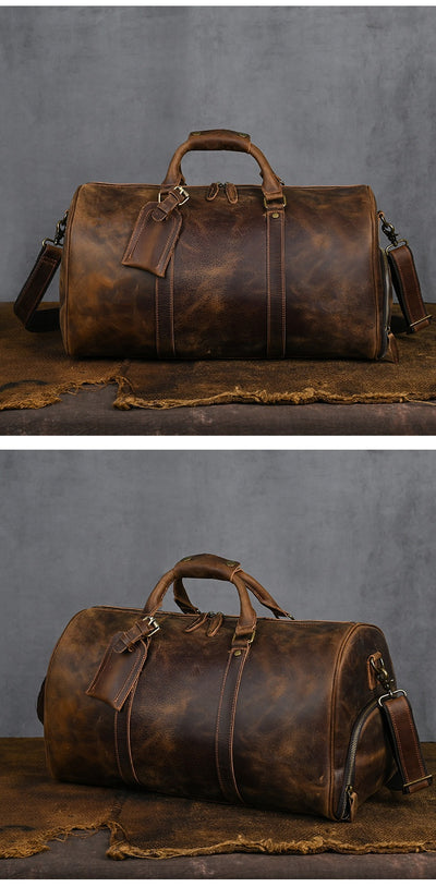 Bolsa Mensajero de Cuero para Viajes - Gran Capacidad Portátil - Image 11