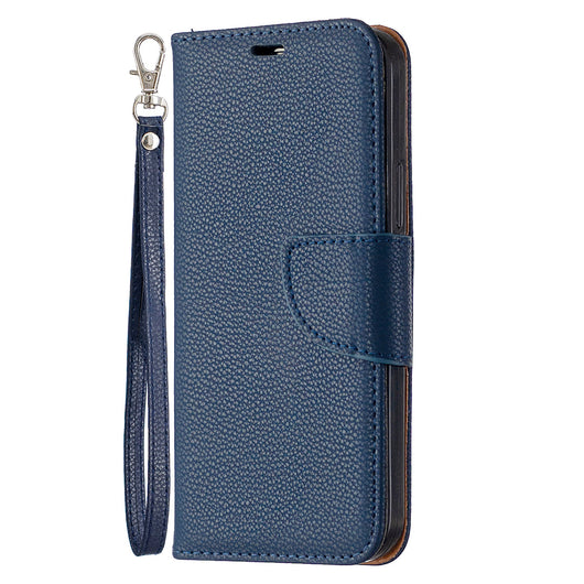 Funda Cartera Flip con Patrón Litchi, Correa y Protección Total - Image 19