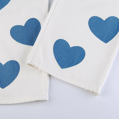 Pantalón Denim Talle Alto Recto con Estampado de Corazones - Image 21