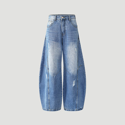 Pantalones Vaqueros Vintage Estilo Americano Bootcut Talle Ancho Lavado - Image 8