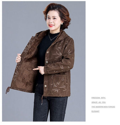 Abrigo Acolchado con Capucha para Mujer Madura - Chaqueta Térmica Forrada en Fleece - Image 25